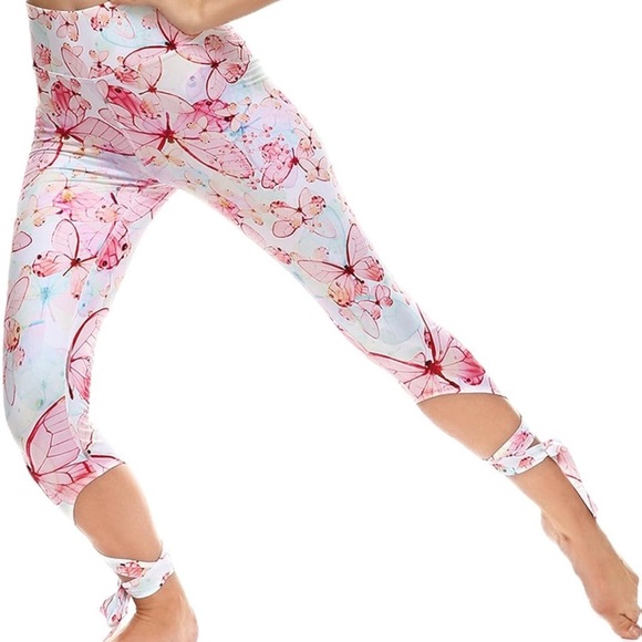 Leggings Yoga Pants Butterfly Print by Cocoleggings - S/M - Picture 2 of 8